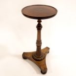 A Victorian and later rosewood pedestal wine table