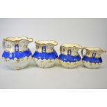 A graduated set of four Rockingham jugs, pattern 61 2