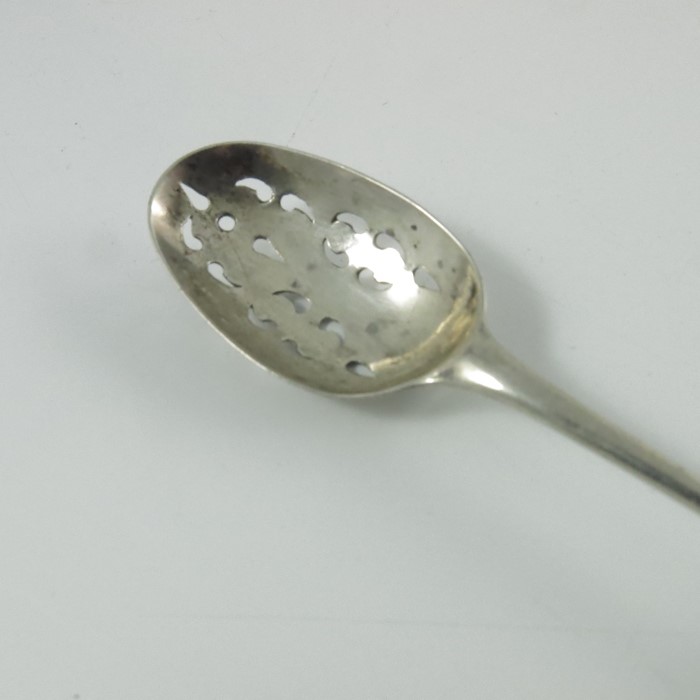A George II or George III silver mote spoon - Image 2 of 2