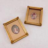 Leslie Johnson for Royal Doulton, a pair of painted portrait plaques