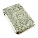 An Edwardian silver card case, Joseph Gloster