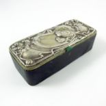An Arts and Crafts silver topped box, Robert Pringle