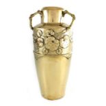 WMF, a large Jugendstil brass vase, model 25