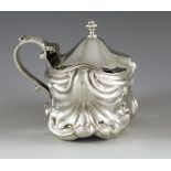 William Bateman and Daniel Ball, London 1841, a Victorian silver mustard pot, bombe form, heavily mo