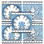 A Minton Aesthetic Movement five tile border