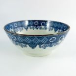 A Staffordshire pearlware blue and white commemorative bowl