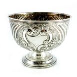 A Victorian silver rose bowl, Lee and Wigfull