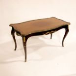 A Louis XV style parquetry inlaid coffee table
