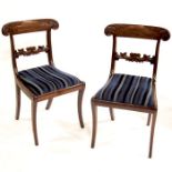 A set of five George III mahogany chairs, circa 1815