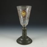 An 18th century drinking goblet
