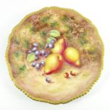 Freeman for Royal Worcester, a fruit painted plate