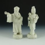 Two Chinese blanc de Chine figures