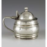 John Coakley of Liverpool, Chester 1828, a George IV Provincial silver mustard pot, ogee moulded ova