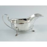 A George V silver sauce boat, Edward Viner