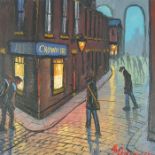 James Downie (b.1949), The Crown Pub, oil on canvas, signed, 30cm x 30cm, unframed