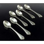 A set of six Victorian silver teaspoons, George Adams, London 1871, Tamworth pattern, 15cm long, 5.7