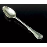 A George II Scottish silver teaspoon, William Taylor, Edinburgh circa 1753, Scottish Fiddle pattern,