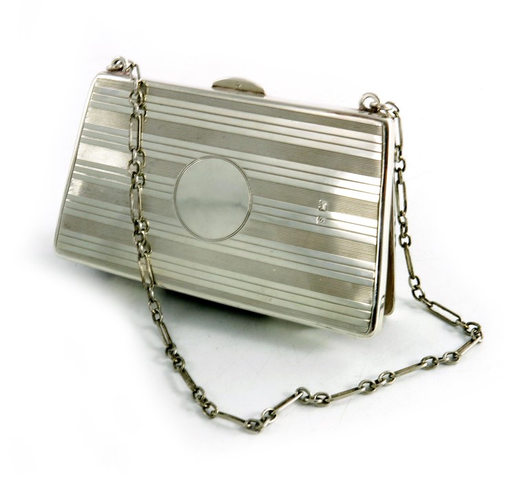 A George V silver evening purse , Birmingham 1917