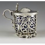 Charles Thomas Fox and George Fox, London 1844, a Victorian silver mustard pot, footed beaker form,