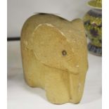 A Belgium carved stone elephant Circa 1970's
