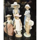 A group of of NAO by Lladro figures, 28cm high(5)