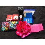 Butler and Wilson evening bag, belt, watch, costume jewellery, and Camrose & Kross earrings (6)