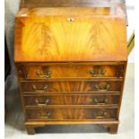 Reproduction bureau, fall front over four drawers
