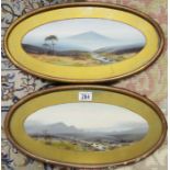 Two watercolours of landscape scenes, signed T Ban