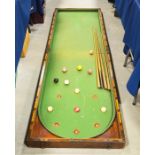 Edwardian mahogany bar billiards table