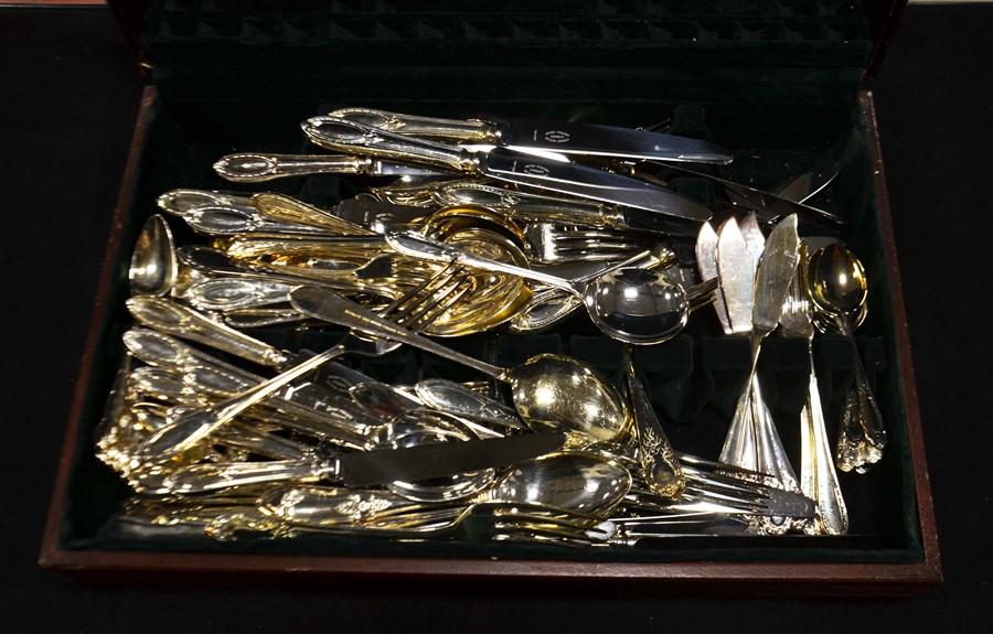 A part canteen of George Butler cutlery, cased A/F - Image 2 of 2