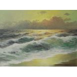 M Rinaldi, a framed oil on canvas of a seascape, t