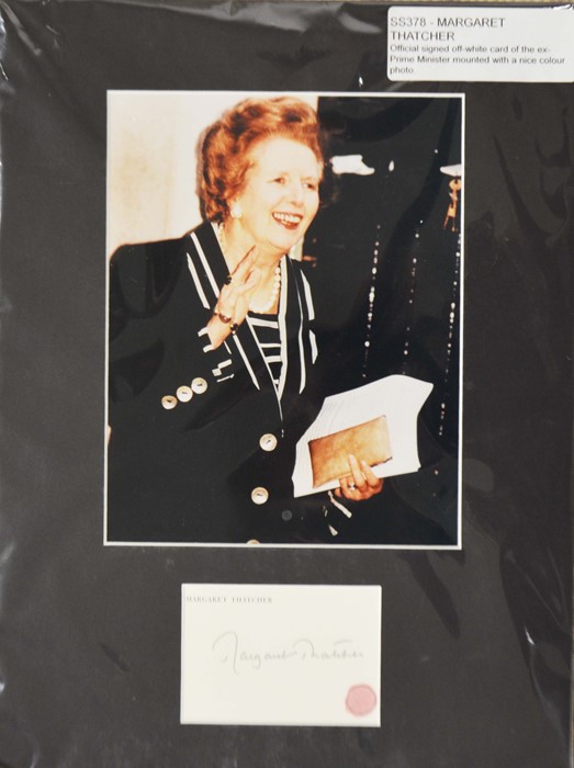 A signed Margaret Thatcher photo with certificate