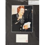 A signed Margaret Thatcher photo with certificate