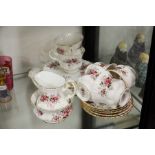 A Royal Albert partd tea set rose pattern (15+)