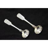 A pair of silver condiment spoons (2)