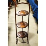 1920's oak folding cakestand.