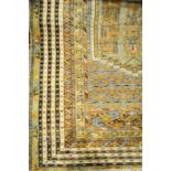 A 19th century Koula rug, geometric patterned, 216cm x 138cm