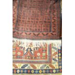 Two Caucasian style rugs, 115cm x 211cm (2)