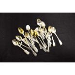 A quantity of silver egg spoons, 10.7ozt