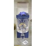 A boxed Worcester crystal goblet, The Civil War