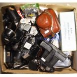 A quantity of assorted cameras and camera equipment