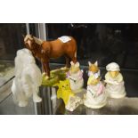 A group of Royal Doulton figures including four Br