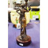 A bronze figure of a dancing couple, signed Kim B,