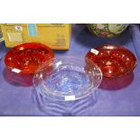 Three glass bowls including a Marriott Powell Whit