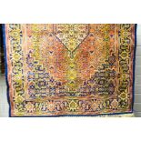 A small Persian style cotton and silk mat