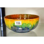 A Clarice Cliff Delecia bowl with multi colour dri