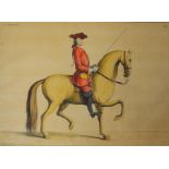 A pair of 18th century equestrian prints, Le Parfait and L'Italien, 22cm x 28cm, framed (2)