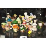 A group of tiny and miniature character jugs (30+)