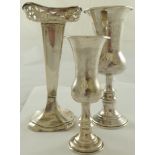 Two silver Kiddush cups, hallmarked Birmingham, H.13cm (largest), together with a silver epergne