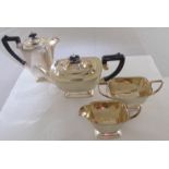 A silver plated Art Deco tea set